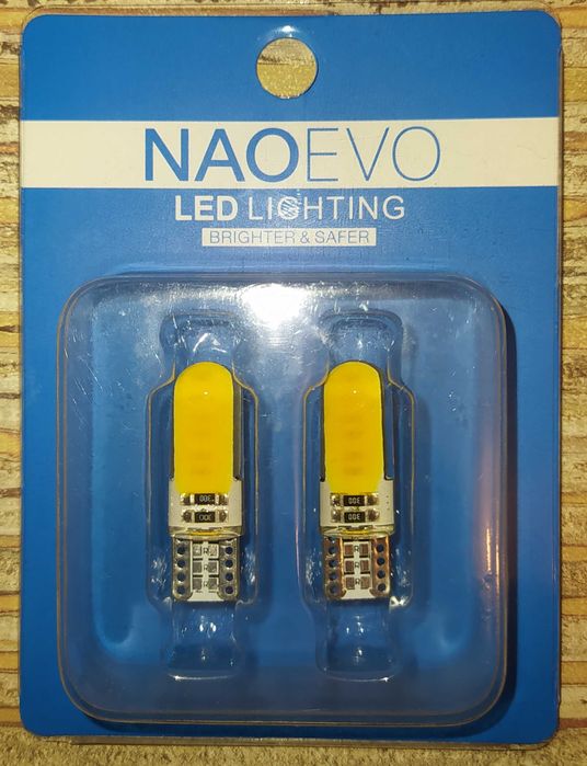 Лампа светодиодная для автомобиля NAOEVO T10 W5W 12V WY5W, COB Led