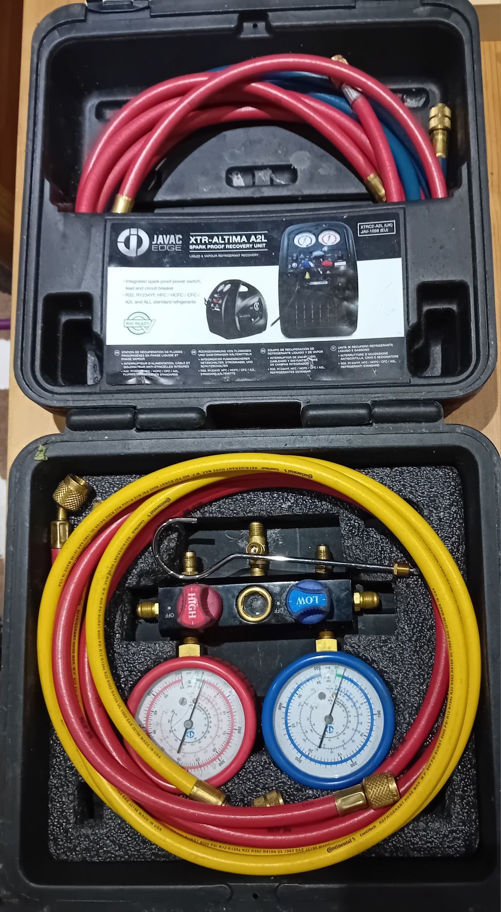 Javac 2 Valve R32 & R410a манометри за зареждане на климатици