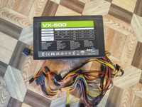 AeroCool VX 500, блок питания 500W Ватт 4+4 pin, 6 pin для видеокарты