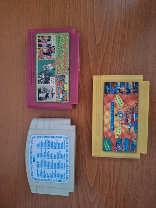 5 cartușe jocuri Famiclone / NES 8-bit – Golden Card Top Gun 2 & Super