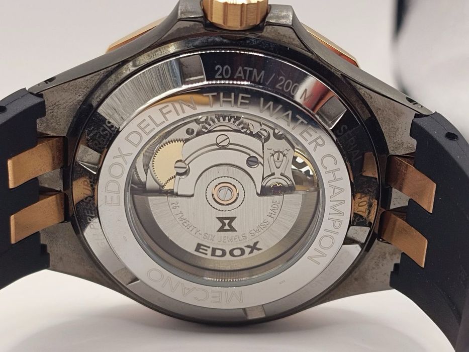 Луксозен мъжки часовник EDOX Skeleton Automatic  Swiss Made