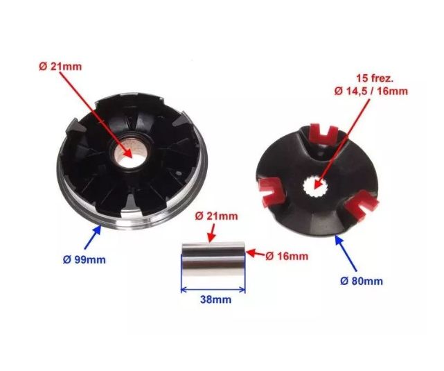 Variator scuter Yamaha JOG 90cc , motorizare 2T