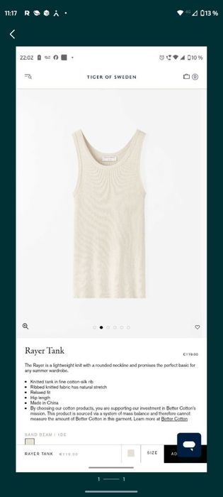 Bluza dama Tiger of Sweden marime Xs si maiou marime XS