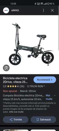 Vând bicicleta electrica 2 drive