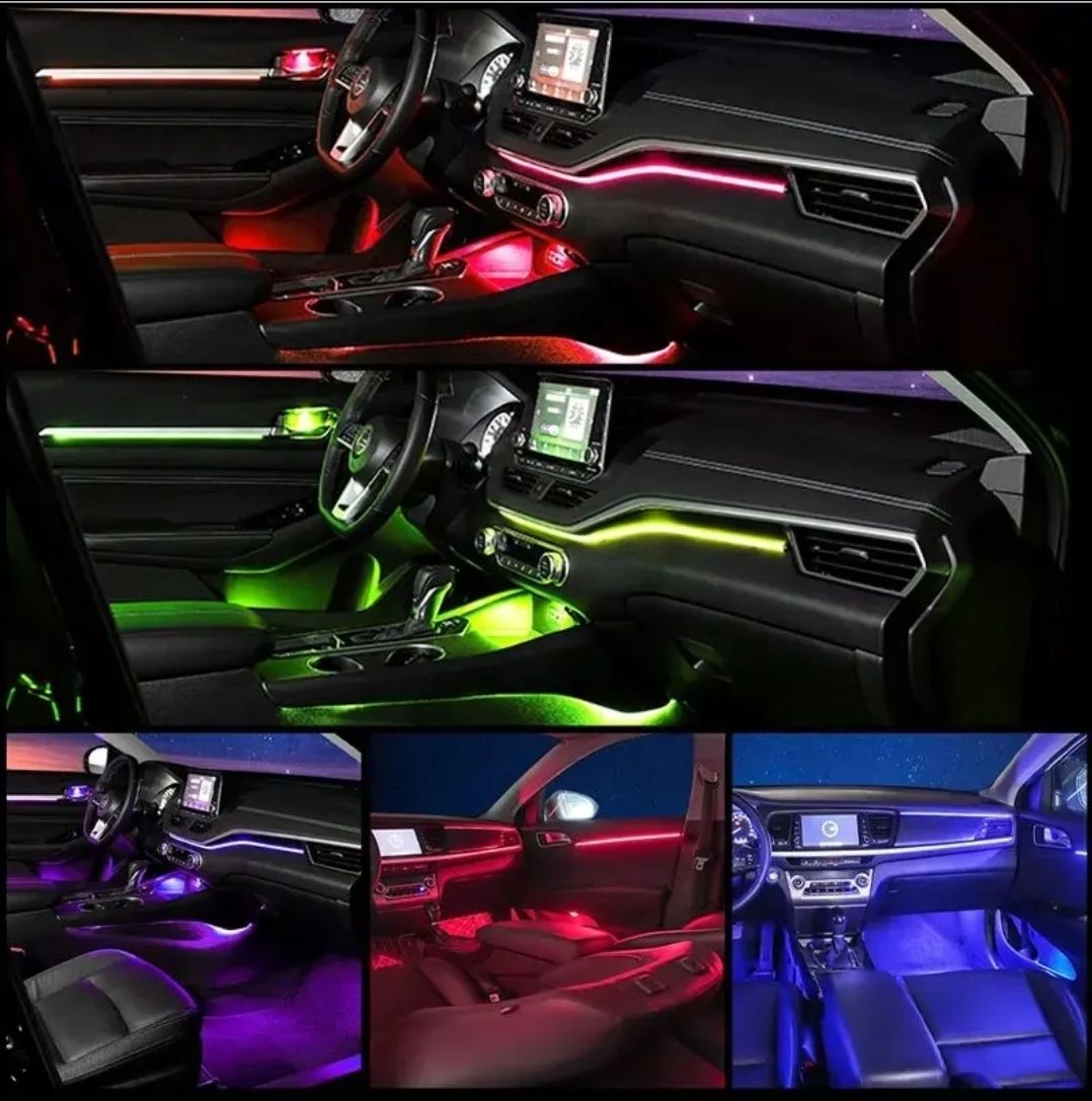 Kit Lumini Ambientale Interior Auto RGB 18 in 1