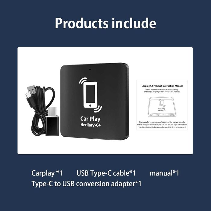 Carplay Herilary C4 Безжичен адаптер за кола