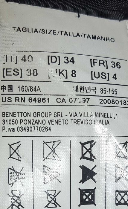 Palton de dama United Colors of Benetton | stofă lână | marimea 36/XS