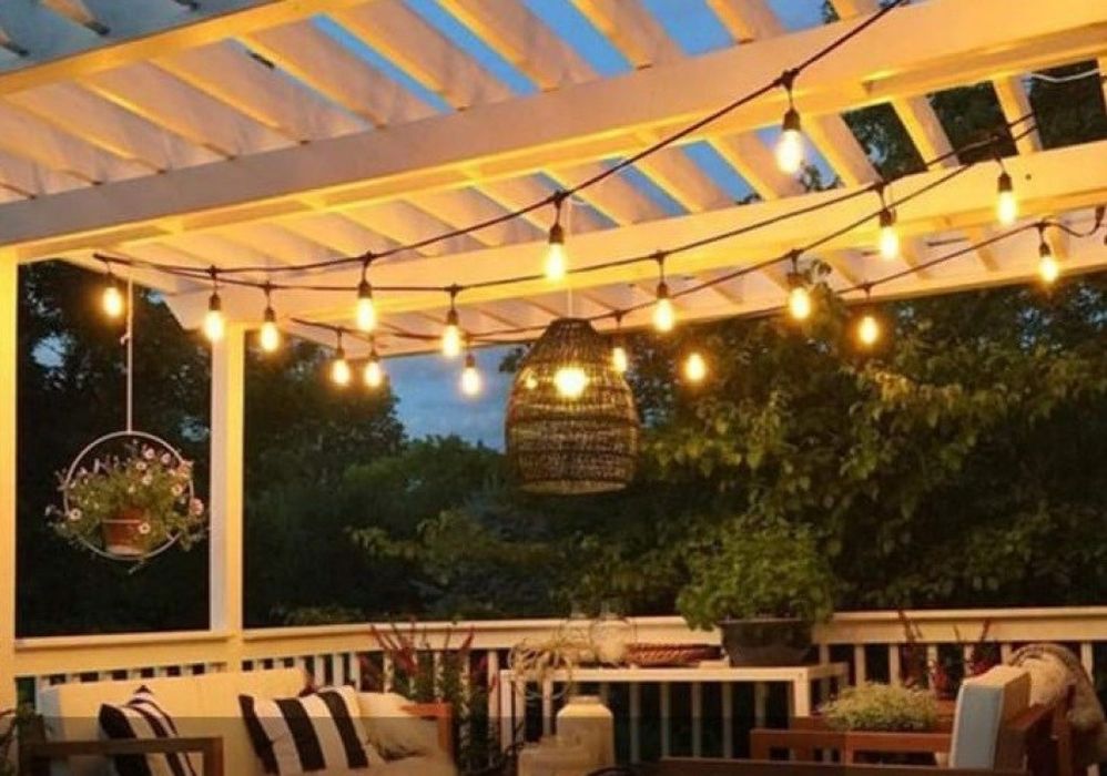 Водоустойчив гирлянд за външно осветление с 10 бр . лед крушки