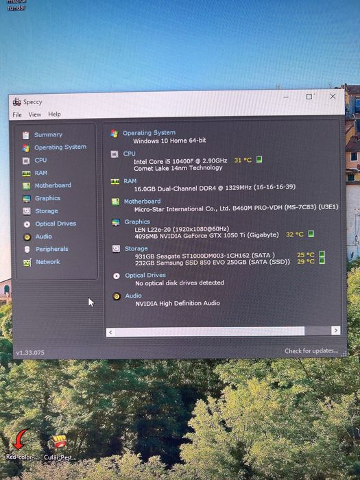 Calculator / Pc gaming i5 10400f gtx 1050ti