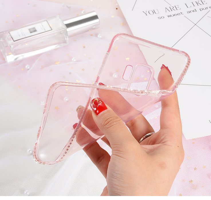 Husa Silicon cu pietricele pt. Samsung Galaxy S8 / S9