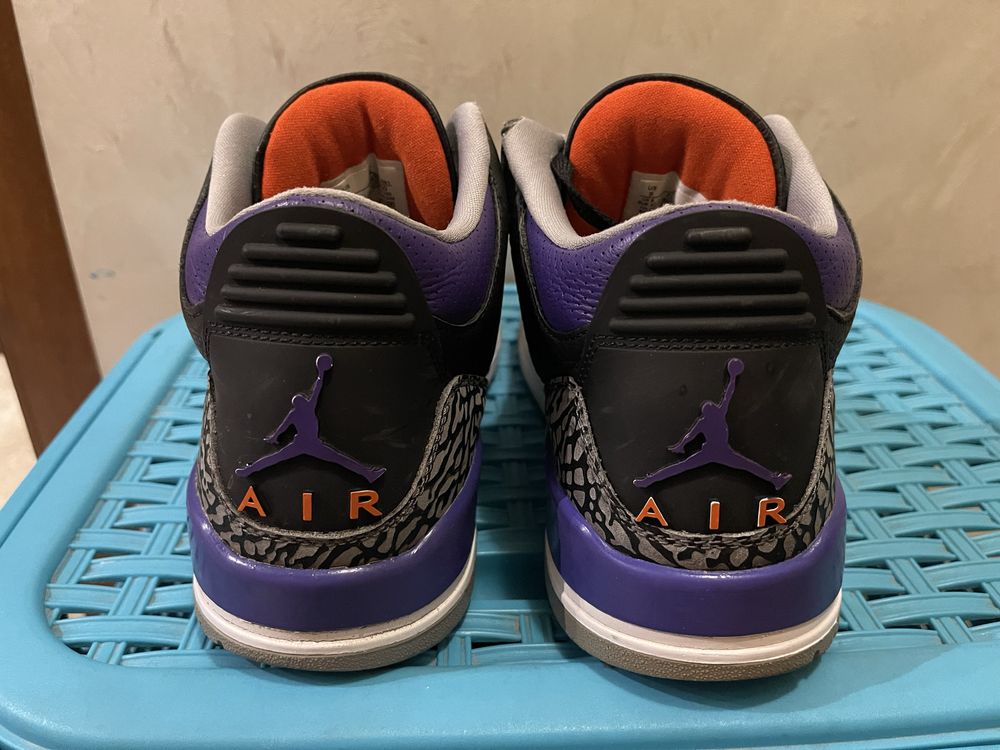 Nike Air Jordan 3 Retro Black Court Purple NBA MLB NFL Adidas Puma NHL