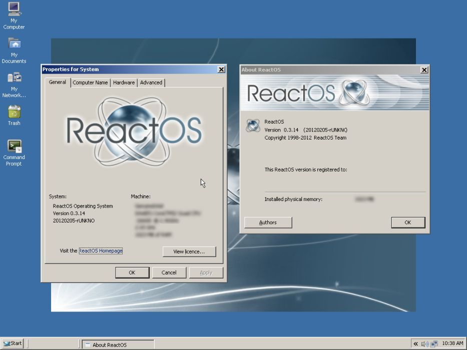 ReactOS 0.3.14 LiveCD (32-bit), Alpha/Open Source [Sistem operare PC]