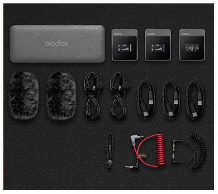 Безжична система микрофони Godox Movelink M2 dual - Чисто нови