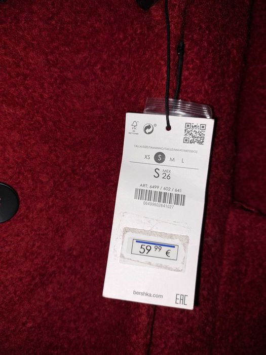 Palton,jachetâ Bershka