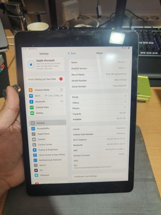 Ipad 9 64gb wiFi si 4g husa originala
