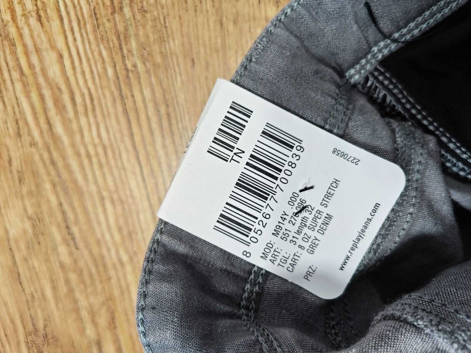 Replay Anbass X-Lite Slim fit мъжки дънки размер W31 L32 Нови