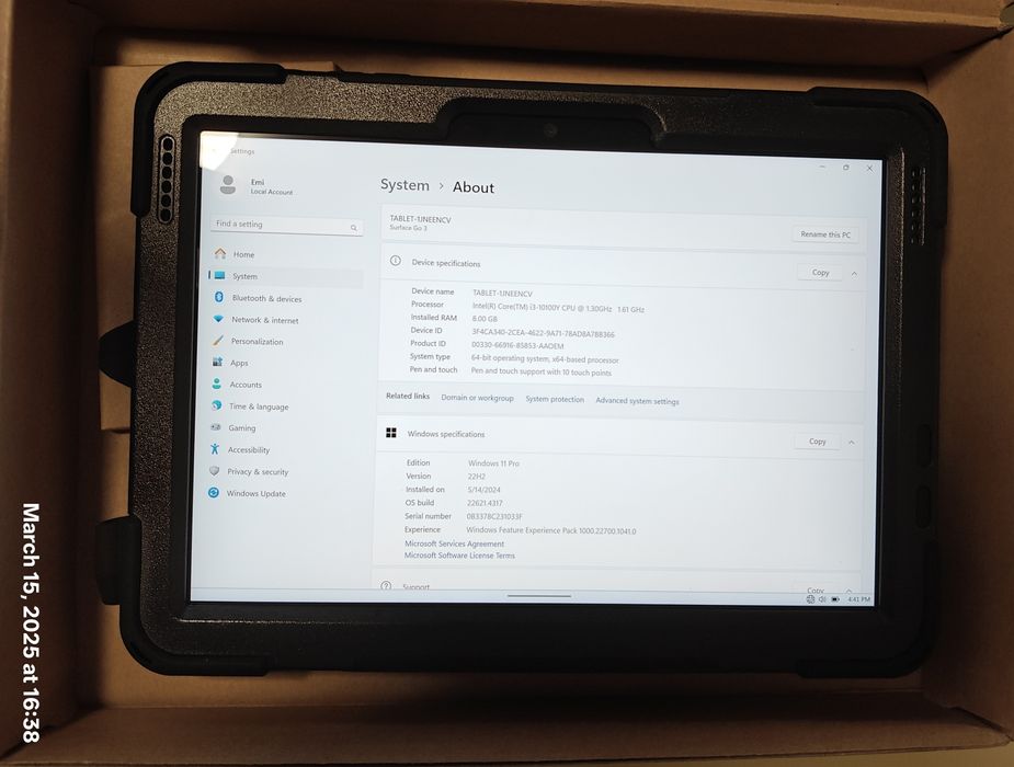 Tableta Microsoft Surface 3 diagnoza auto