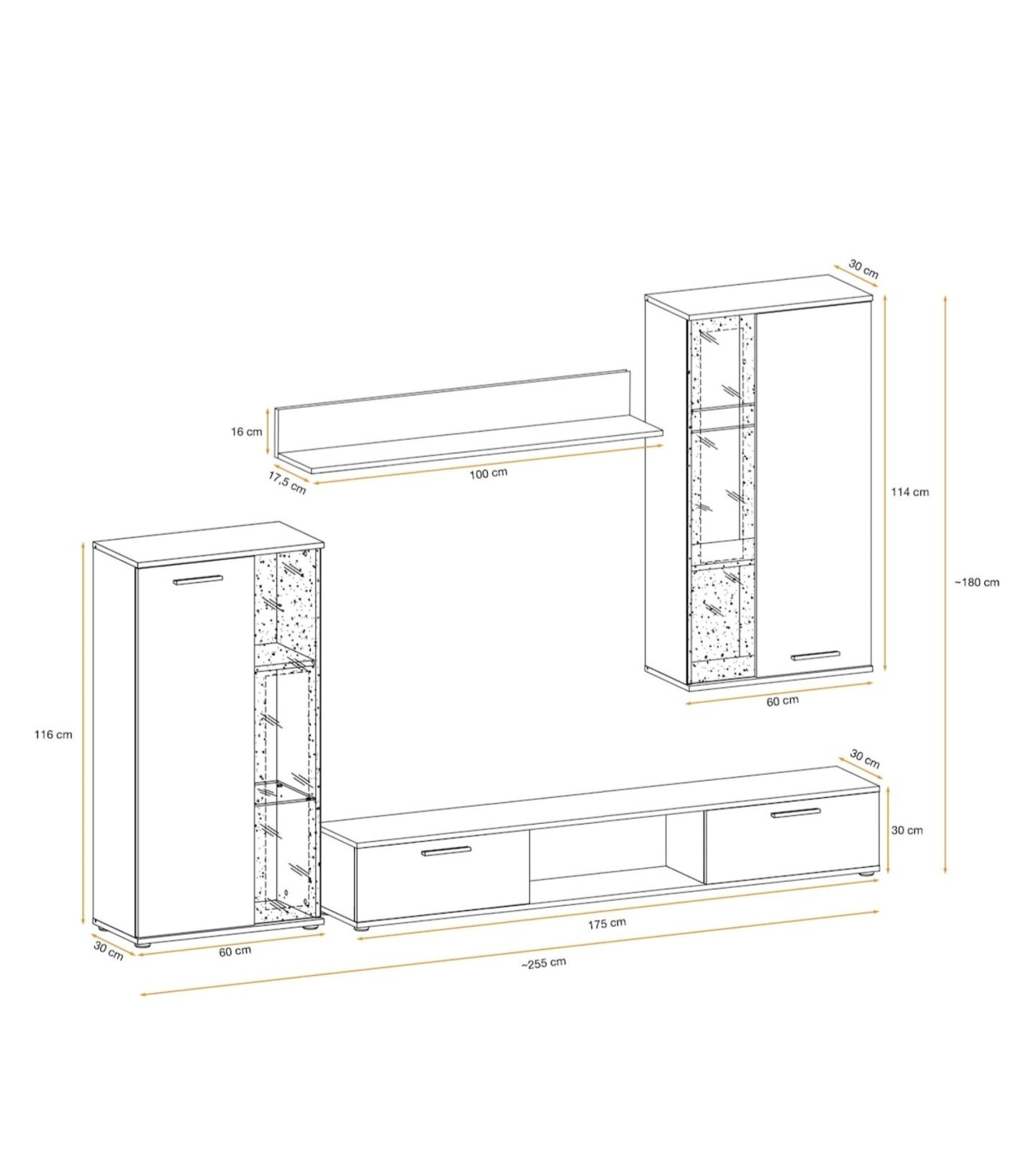 Mobila Living 255 cm lungime