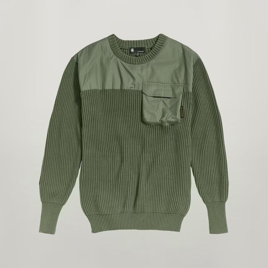 Оригинален пуловер G-Star Raw Army XXL нов мъжки суичър карго блуза