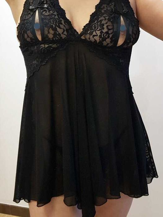 Babydoll sexy de culoare neagra