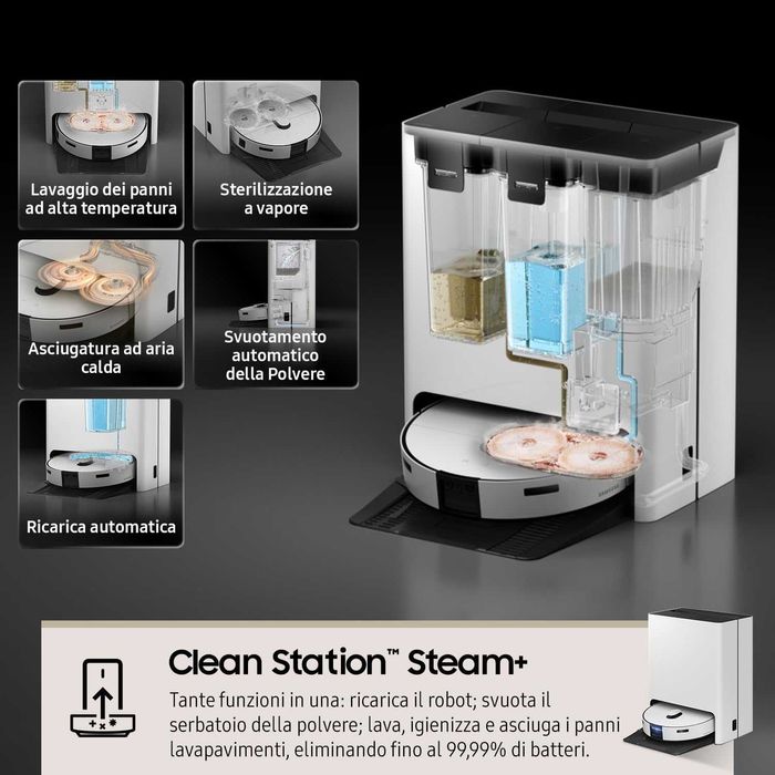 Прахосмукачка робот Samsung Jet Bot Combo (VR7MD97714G) Steam+ станция