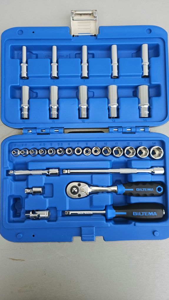 Biltema - Set chei tubulare 1/4", 31 piese