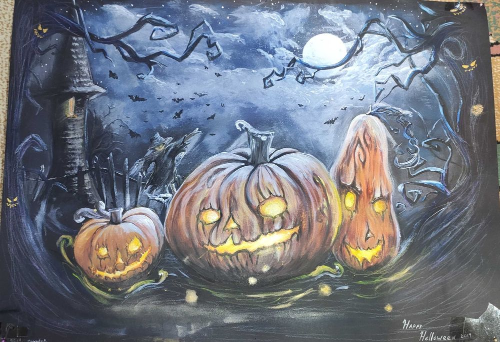 Невероятно красивая картина к Хэллоуину