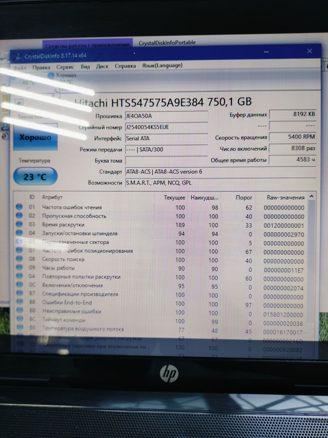 HP Core i3-3110M\ОЗУ 6Gb\HD7600\SSD 120Gb+HDD 750Gb