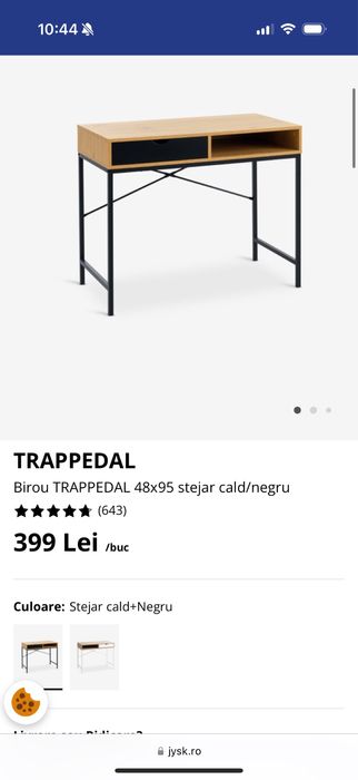 Birou TRAPPEDAL 48x95 stejar cald/negru