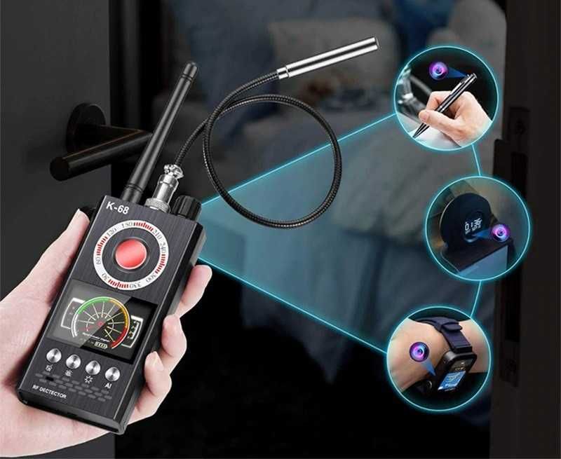 Професионален Детектор за Скрити Камери и Устройства (WiFi/RF/GSM/BT)