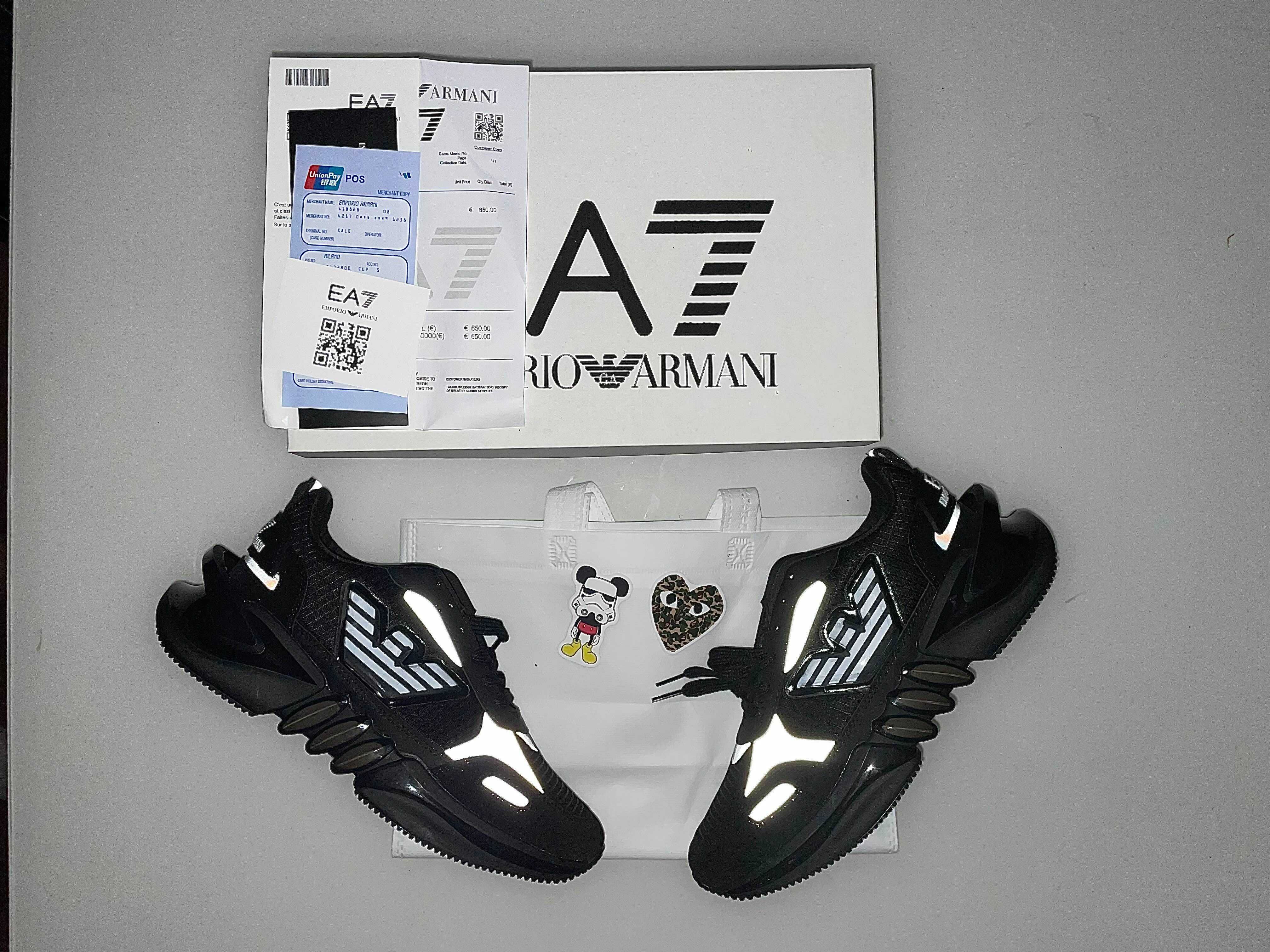 EA7 Armani Emporio Sneakers Black "reflective''