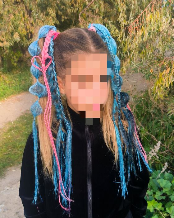 Украшения за коса, от канекалон на ластик
