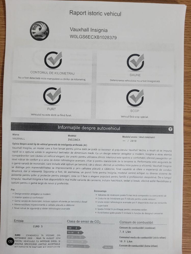 Opel Insignia 2011 benzina+GPL