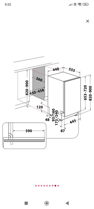 Mașină de spălat vase Whirlpool slim NOUA