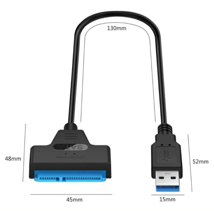 Sata адаптер для HDD 2.5 и SSD, переходник для жесткого диска, Сата