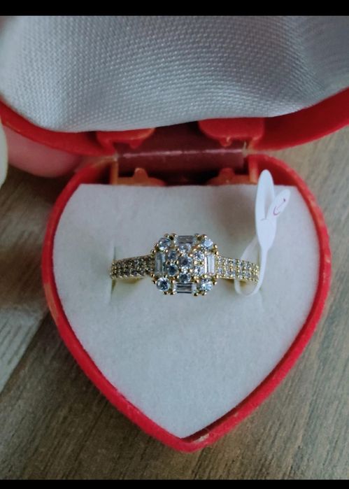 Inel placat aur 18k cristal Zirconia