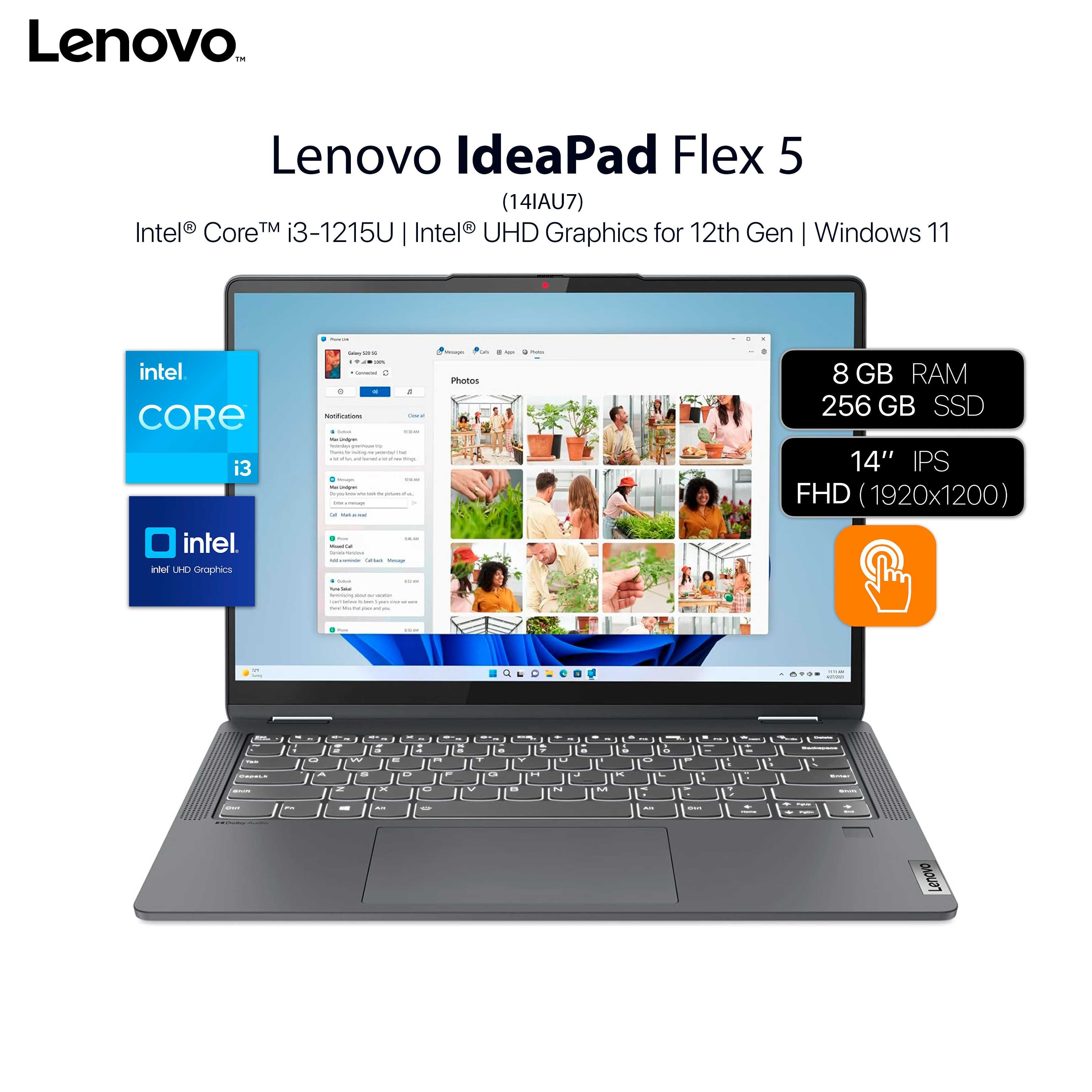 IdeaPad Flex 5 Intel® Core™ i3-1215U 8/256GB SSD 14.0" FHD IPS Сенсор