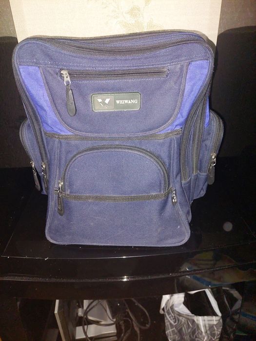 Портфель синий на молнии