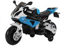 Motocicleta electrica cu roti ajutatoare BMW S1000RR PREMIUM #Albastru