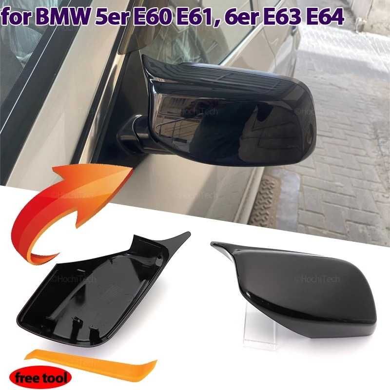 Capace Oglinzi M Style Bmw Seria 5 E60/E61 E63/E64 Negru Lucios