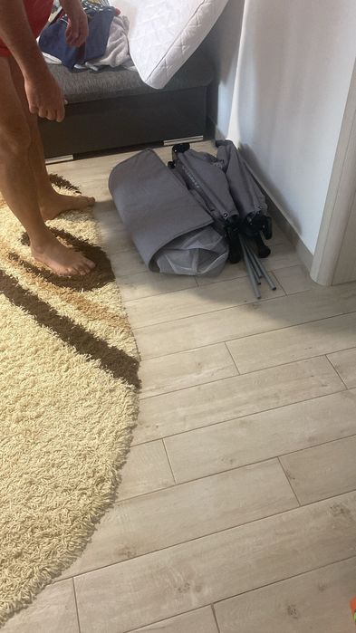 Pătuț de transport pliabil cu saltea