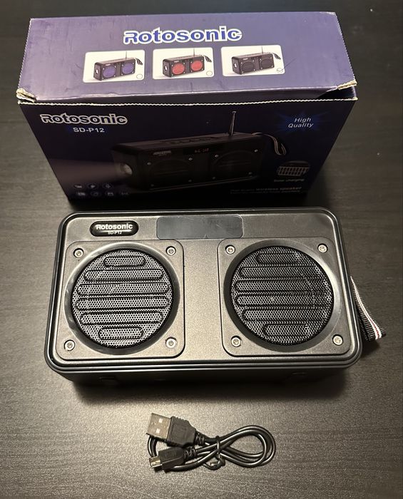 Boxa Bluetooth cu Incarcare Solara, Player Mp3 si Radio FM putere 5W