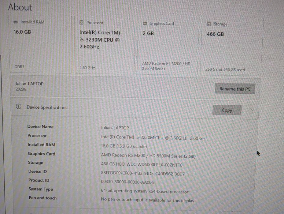 Lenovo ideapad g500 i5