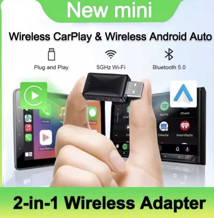 Adaptor Wireless CarPlay si Android Auto  Dongle USB & TYPE C