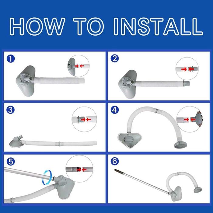 Aspirator de podea pentru piscină cu furtun