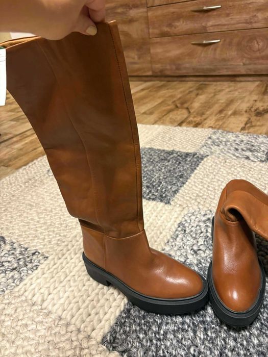 Ботуши естествена кожа. Нови!