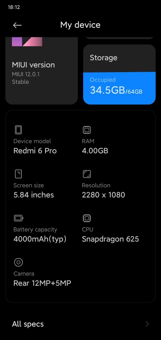 64/4 li Redmi 6 Pro Pubg 45 fps tiniq