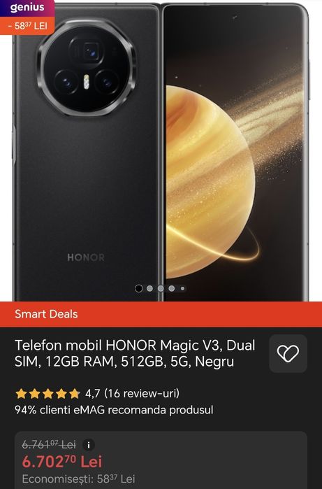 Vând honor magic v3 cu garanție