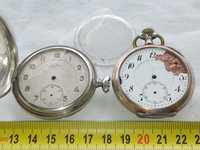 Doua ceasuri vechi de buzunar din argint ,defecte