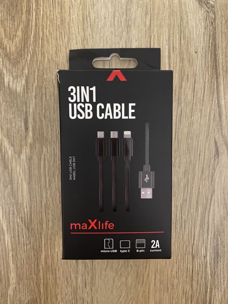 Cablu USB 3 in 1 Premium